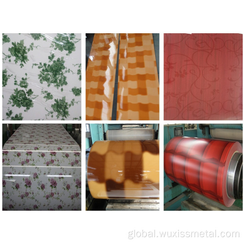 Color Printing Roller Coated Steel Plate printed galvanised coil prin-tech coated steel coils color Factory